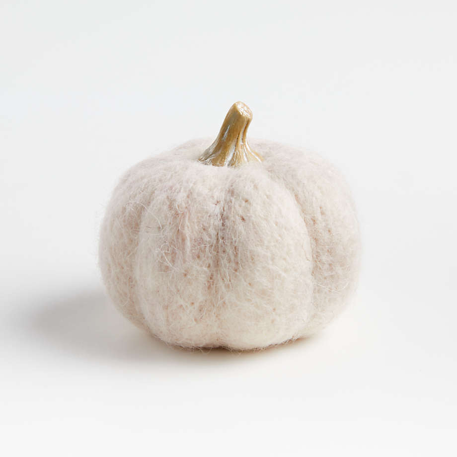 wool pumpkin for fall decor